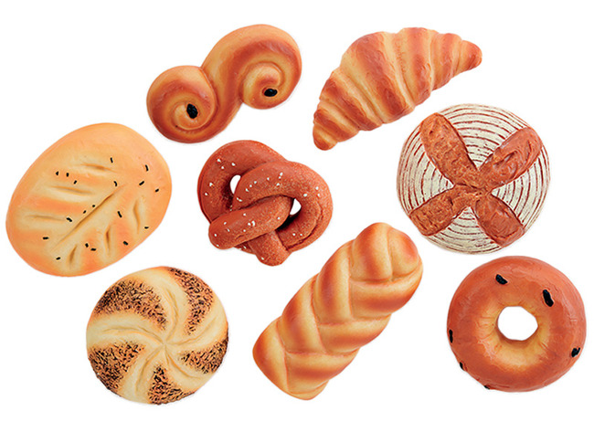 Speelgoed - Imitatievoeding - Yellow Door Sensory Play Stones Breads Of The World - Gebak - Set Van 8