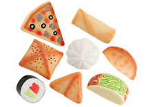Speelgoed - Yellow Door Sensory Play Stones Foods of the World - wereldkeuken - set van 8