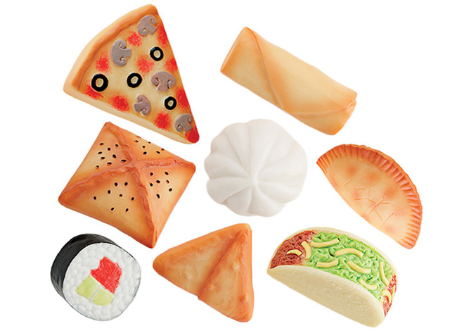 Speelgoed - Yellow Door Sensory Play Stones Foods Of The World - Wereldkeuken - Set Van 8