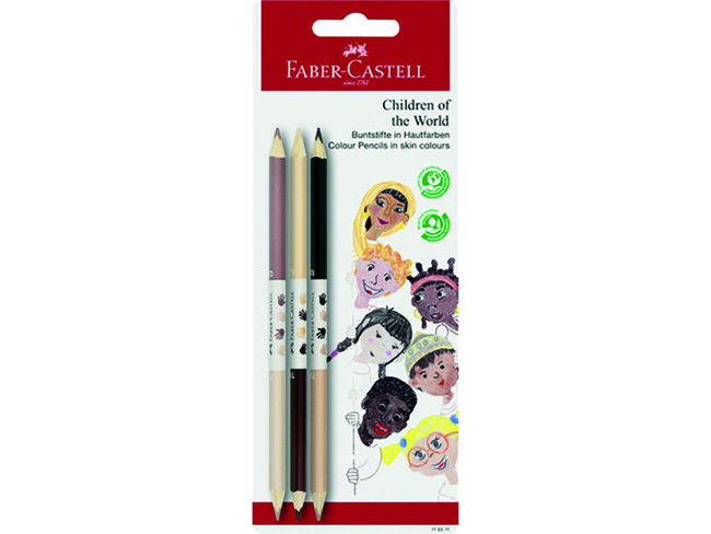 Potloden - Kleurpotloden - Faber-castell Children Of The World - Huidskleuren - Set Van 3
