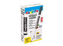 Stiften - whiteboardstiften - carioca - ronde punt - dik - zwart - set van 10