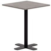Tafel - Centrale Voet - Kruisvoet - 80 cm x 80 cm x 76 cm - onderstel wit - blad wit - per stuk