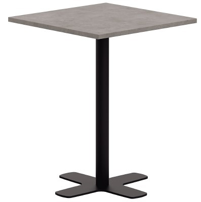 Tafel - Centrale Voet - Kruisvoet - 80 Cm X 80 Cm X 76 Cm - Onderstel Wit - Blad Wit - Per Stuk
