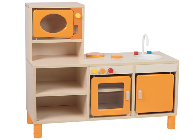 Speelmeubel - Keuken - Oven - Fornuis - Microgolf - Afwasbak - Kastje - 100 X 39 X 86 Cm - Per Set