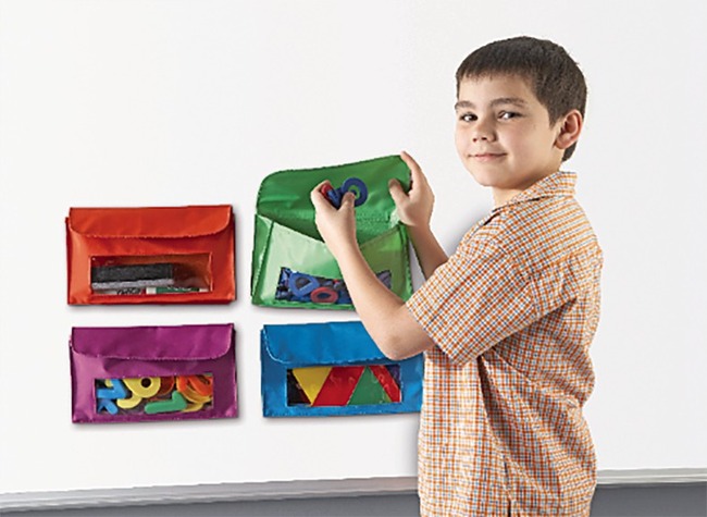 Zakken - Learning Resources Magnetic Storage Pockets - Magnetisch - Gekleurd - Opruimzakjes Voor Bord - Set Van 4 Assorti