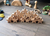 Eerste speelgoed - tickit - hout - houten sterren verschillende grootten - set van 21