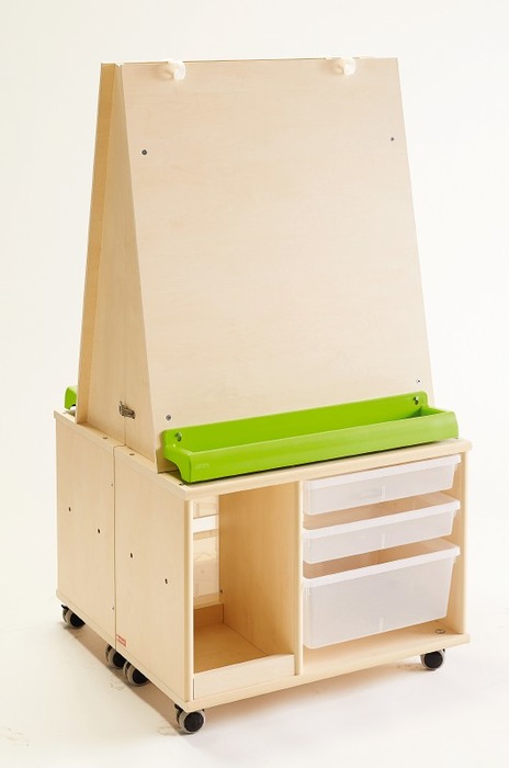 Schildersezel - 1 Kind - 65 X 125 X 33 Cm - Op Wieltjes - Hout - Per Stuk
