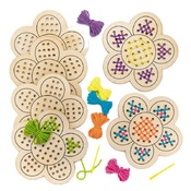 Lente - hout - rijgbloemen - ass/4