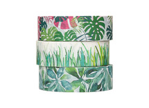 Kleefband - washi tape - botanic - set van 3