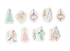Stickers - washi stickers - kerst - per stuk
