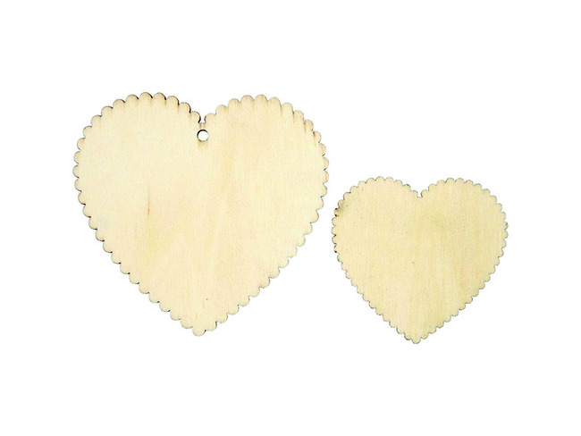 Figuren - Hout - Harten - Set Van 12 Assorti