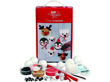 Knutselpakket - Easykit - Foam Clay - hangers - Kerst - set van 7