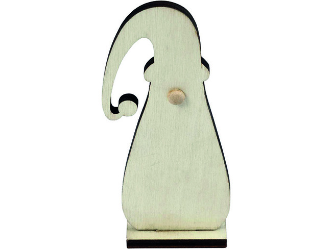 Kerstkabouters - Hout - Kerstman - Kerstvrouw - Set Van 3