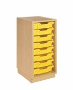Kast Art, 1 Kolom, Met 8 Glijders Wit