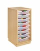 Kast Art, 1 Kolom, Met 8 Glijders Wit