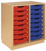 Kast Art, 2-Koloms, Met 16 Glijders