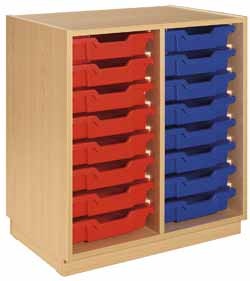 Kast Art, 2-koloms, Met 16 Glijders