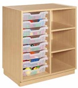 Kast Art, 2-Koloms, Met 2 Planken En 8 Glijders