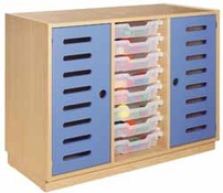 Kast Art, 3-Koloms, Met 2 Scharnierdeuren