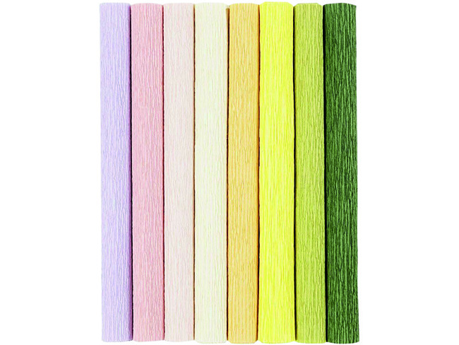 Knutselpapier - Crêpepapier - Pastelkleuren - Set Van 8 Assorti