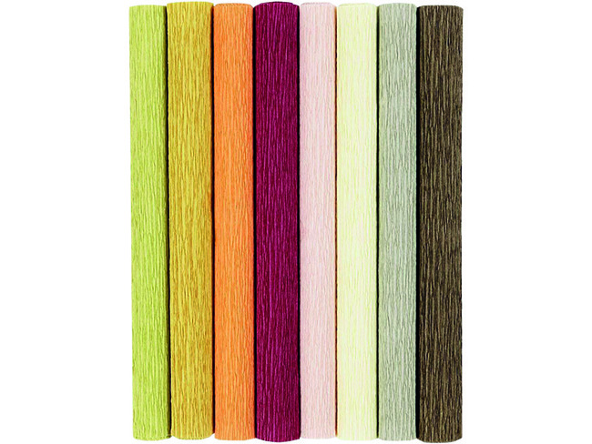 Knutselpapier - Crêpepapier - Aardsekleuren - Set Van 8 Assorti
