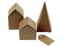 Knustelpapier - huizen en bomen - set van 24