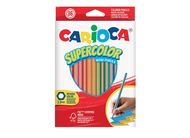 Potloden - Kleurpotloden - Hexagonaal - Cariocal - Dun - Supercolor - Set Van 36