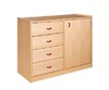 Kast Basic 1 M, Met 1 Deur En 5 Laden Links