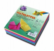 Knutselpapier - glanspapier - vouwbladen - 15 x 15 cm - verschillende kleuren - set van 500