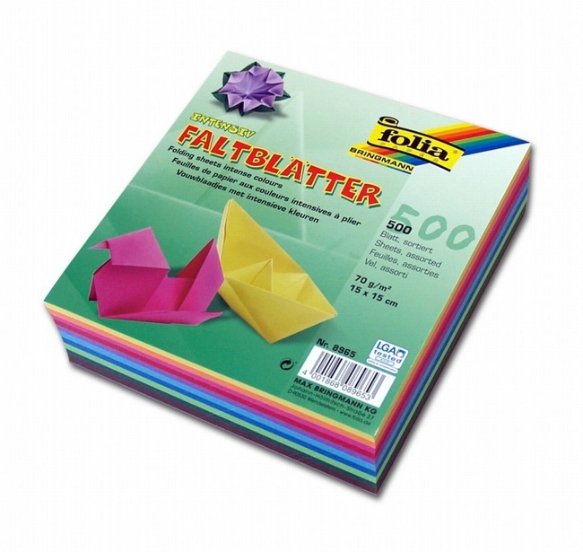 Knutselpapier - Glanspapier - Vouwbladen - 15 X 15 Cm - Verschillende Kleuren - Set Van 500