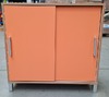 lage kast met schuifdeur - oranje