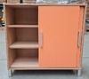lage kast met schuifdeur - oranje