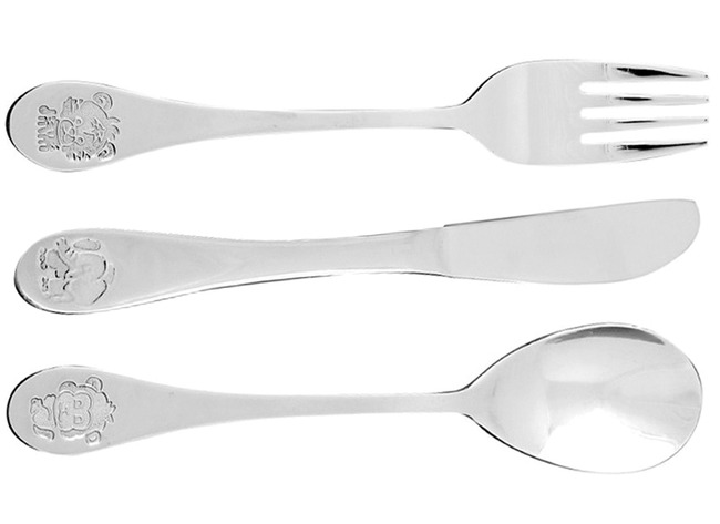 Eetgerei - Metalen Kinderbestek Fantasie - Set Van 3