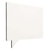 Whiteboard - frameless - tekstballon