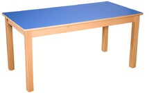 Tafel, Gekleurd Tafelblad, Rechthoekig 120 X 60 Cm