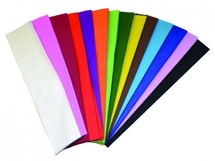 Knutselpapier - crêpepapier - verschillende kleuren - set van 10 assorti